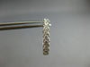 ESTATE .84CT DIAMOND 14KT WHITE GOLD CLASSIC ROUND OVAL HUGGIE HANGING EARRINGS