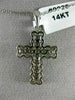 ESTATE LARGE .70CT DIAMOND 14KT WHITE GOLD CLASSIC FLORAL CROSS PENDANT #9926