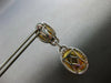EXTRA LARGE 15.87CT DIAMOND & AAA AUSTRALIAN OPAL 14KT WHITE GOLD OVAL EARRINGS