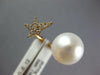 ESTATE .12CT DIAMOND & AAA SOUTH SEA PEARL 18KT YELLOW GOLD 3D CLASSIC STAR RING