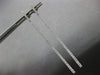 ESTATE LARGE & LONG .97CT DIAMOND 18K WHITE GOLD GRADUATING BAR HANGING EARRINGS