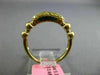 ESTATE .30CT FANCY YELLOW DIAMOND 18KT YELLOW GOLD 3 ROW PAVE ANNIVERSARY RING