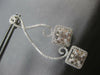LARGE 4.11CT DIAMOND 18KT WHITE GOLD CLUSTER INVISIBLE INFINITY HANGING EARRINGS