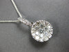 LARGE 1.05CT DIAMOND 18KT WHITE GOLD 3D INVISIBLE CIRCULAR FUN FLOATING PENDANT