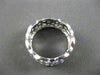 ANTIQUE WIDE .90CT DIAMOND 14KT WHITE GOLD FILIGREE WEDDING ETERNITY RING #17294