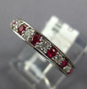 .44CT DIAMOND & AAA RUBY 18KT WHITE GOLD 3D ROUND CHANEL PRONG ANNIVERSARY RING