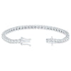 ESTATE LARGE 9.0CT DIAMOND 14KT WHITE GOLD 3D CLASSIC ROUND TENNIS BRACELET