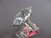EXTRA LARGE 5.66CT DIAMOND & AAA AQUAMARINE 18KT WHITE GOLD 3D ENGAGEMENT RING