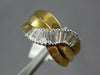 ESTATE WIDE .90CT DIAMOND 14KT YELLOW GOLD 3D BAGUETTE CRISS CROSS X LOVE RING