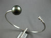 .10CT DIAMOND & AAA TAHITIAN PEARL 18KT WHITE GOLD 3D FLEXIBLE BANGLE BRACELET