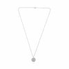 ESTATE 0.41CT DIAMOND 14KT WHITE GOLD 3D CLASSIC ROUND CLUSTER FLOATING PENDANT