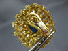 ANTIQUE EXTRA LARGE 15.16CT DIAMOND & SAPPHIRE 18KT YELLOW GOLD CLIP ON EARRINGS