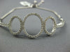 ESTATE 1.50CT DIAMOND 14KT WHITE GOLD 3D TRIPLE OVAL ADJUSTABLE LOVE BRACELET