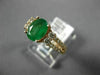 ESTATE 1.75CT DIAMOND & AAA OVAL CUT EMERALD 14KT ROSE GOLD 3D ENGAGEMENT RING