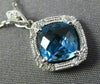 ESTATE 1.92CT DIAMOND & AAA BLUE TOPAZ 14K WHITE GOLD 3D FILIGREE ETOILE PENDANT