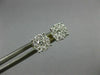 ESTATE .33CT DIAMOND 14KT 2 TONE GOLD ROUND SOLITAIRE HALO CLUSTER STUD EARRINGS