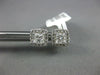 ESTATE 1.03CT DIAMOND 14KT WHITE GOLD CLASSIC CUSHION & ROUND HALO STUD EARRINGS