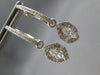 1.08CT DIAMOND 18K WHITE GOLD ROUND & MARQUISE LEVERBACK HANGING EARRINGS #27846