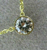 ESTATE .30CT DIAMOND 14KT YELLOW GOLD CLASSIC 3D SOLITAIRE BEZEL PENDANT #8931