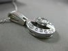 ESTATE .73CT DIAMOND 14KT WHITE GOLD 3D CIRCLE OF LOVE SOLITAIRE PENDANT #7554