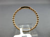 ESTATE .04CT ROUND DIAMOND 14KT ROSE GOLD 3D FIVE STONE MILGRAIN BEADED FUN RING