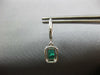 2.30CT DIAMOND & AAA EMERALD 14K WHITE GOLD ROUND & EMERALD CUT HANGING EARRINGS