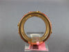 WIDE 1.23CT DIAMOND & RED ENAMEL 18KT ROSE GOLD MULTI FLOWER ETERNITY FUN RING