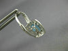 ESTATE 3.31CT CZ & AAA BLUE TOPAZ 14KT WHITE GOLD 3D LEVERBACK HANGING EARRINGS