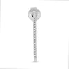 ESTATE 0.14CT DIAMOND 14KT WHITE GOLD 3D CLASSIC ROUND HOOP HANGING EARRINGS