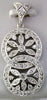 .52CT DIAMOND 14KT WHITE GOLD ROUND FLOWER CIRCULAR LOVE KNOT FLOATING PENDANT