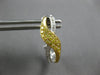 .46CT WIHTE & FANCY YELLOW DIAMOND 18K WHITE GOLD CRISS CROSS X HANGING EARRINGS