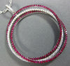 LARGE 2.22CT DIAMOND & AAA RUBY 18K WHITE GOLD CIRCULAR INTERTWINING FUN PENDANT