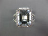 LARGE 6.07CT DIAMOND & AAA AQUAMARINE 14K WHITE GOLD EMERALD CUT ENGAGEMENT RING