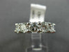 ESTATE WIDE 2.17CT DIAMOND 14KT WHITE GOLD SEMI ETERNITY WEDDING RING BAND #2800