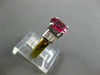 ESTATE 1.40CT DIAMOND & RUBALITE 18K 2 TONE GOLD FILIGREE ENGAGEMENT RING #27254