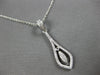 ESTATE .20CT DIAMOND 14KT WHITE GOLD 3D ROUND TEAR DROP FUN FLOATING PENDANT
