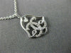 ESTATE .13CT DIAMOND 14K WHITE GOLD 3D CLASSIC OPEN FILIGREE BELL LOVE PENDANT