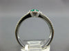 ESTATE .82CT DIAMOND & AAA EMERALD 14KT WHITE GOLD 3D ROUND SQUARE HALO FUN RING