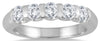 ESTATE .75CT DIAMOND 14KT WHITE GOLD CLASSIC ROUND 5 STONE CHANNEL WEDDING RING