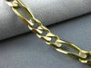 ESTATE LONG 14KT YELLOW GOLD CLASSIC SOLID ITALIAN FIGARO MEN'S BRACELET #19537