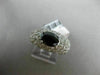 ESTATE WIDE 2.75CT WHITE & OVAL BLACK DIAMOND 14KT WHITE GOLD 3D ENGAGEMENT RING