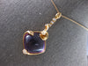 LARGE 17.43CT DIAMOND & AAA AMETHYST 14KT ROSE GOLD 3D CUSHION & ROUND PENDANT
