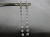 2.11CT DIAMOND 18K WHITE GOLD CLASSIC ROUND BY THE YARD CLIP ON HANGING EARRINGS