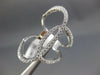 ESTATE LARGE .63CT DIAMOND 18KT WHITE GOLD 3D LOVE KNOT FUN RING