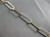 WIDE & LONG 3.25CT DIAMOND 14KT 2 TONE GOLD 3D CLASSIC OVAL LINK LOVE BRACELET