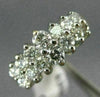 ESTATE WIDE .80CT DIAMOND 14KT 2 TONE GOLD 2 ROW PYRAMID ANNIVERSARY RING #18542