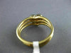 ESTATE .20CT DIAMOND 14KT YELLOW GOLD 3D MULTI ROW PAVE HEART LOVE RING #17221
