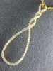 ESTATE LARGE .41CT DIAMOND 18KT YELLOW GOLD 3D TEAR DROP INFINITY LOVE PENDANT