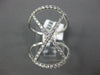 ESTATE LARGE .58CT DIAMOND 18KT WHITE GOLD 3D X LOVE RING