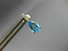 ESTATE 2.02CT DIAMOND & AAA BLUE TOPAZ 14K WHITE GOLD TEAR DROP HANGING EARRINGS